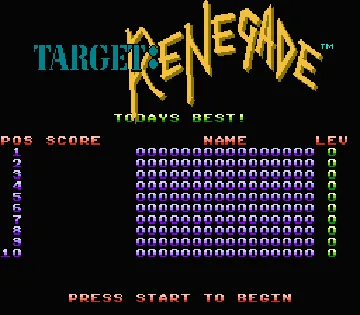 Target - Renegade (USA) screen shot title